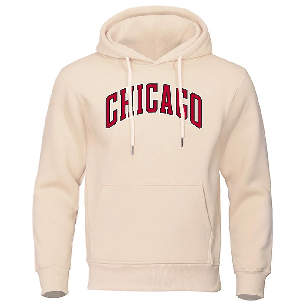 Chicago Basketball Uniform Street Printed Hoodie Men Personality Loose Clothing Pocket Pullover Hooded Soft Comfortable Hoody