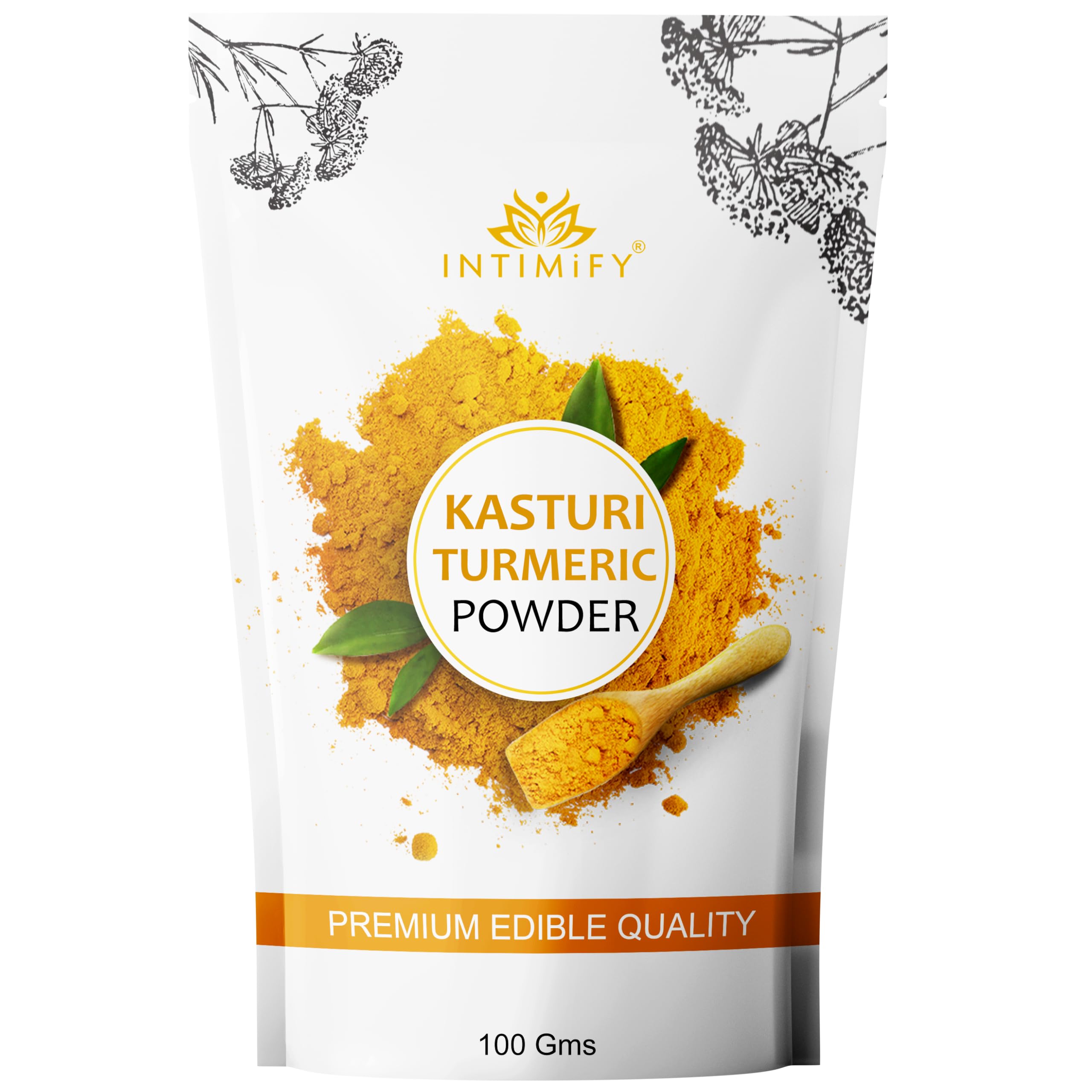 

INTIMIFY Kasturi Haldi Powder For Face Beauty, Kasturi Manjal Powder | Turmeric Powder For Skin Brightening For Haldi Ceremony 100 Gms (Pack of 1)