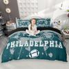 Homewish Juego de Funda Nórdica de Fútbol Americano Ciudad 2 Piezas/3 Piezas, Juego de Ropa de Cama con Casco de Rugby Graffiti, Juego de Funda de Edredón Deportivo