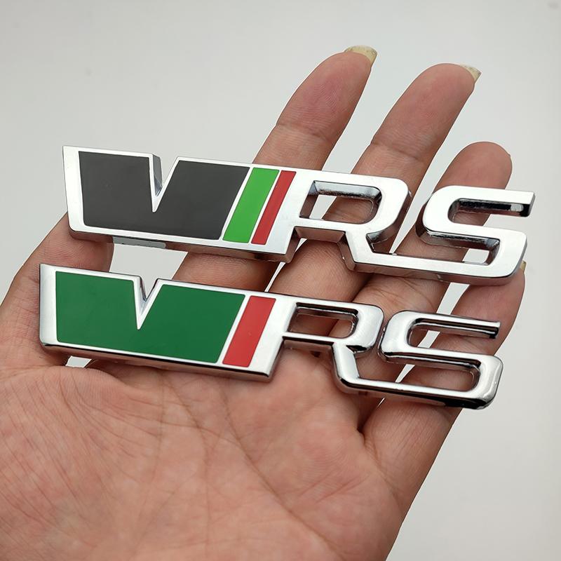 3D Metal Logo VRS Emblem Letters CarTrunk Badge Decal For Skoda Fabia Kodiaq MK2 MK3 A7 A5 2 3 Octavia VRS Stikcer Accessories