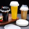 500 Pcs Disposable Drink Leak Proof Paper Splash Proof Coffee Paper Lids Cup Sealing Films  Beverage