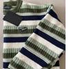Unisex Striped Crew Neck Knitted Sweater - Autumn/Winter Trend, Hong Kong Style, Loose Fit, Versatile and Cozy.