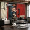 Tapestry Ścienne Chainsaw Man Estetyczna Dekoracja Ścienna Drukowany Materiał Koc Dekoracyjne Tapiserie Do Sypialni Salonu Wystrój Domu