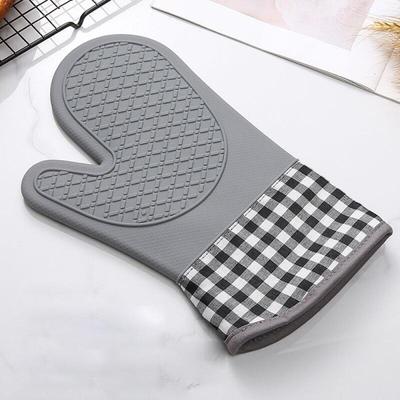 1 Gray Silicone Oven Mitt
