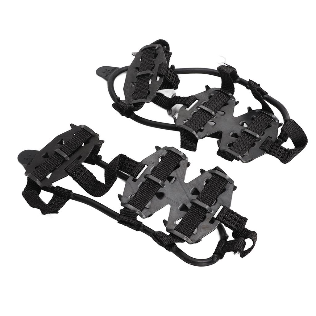 1 Pair 24 Teeth Climbing Crampons Stainless Steel Antiskid Outdoor Snow Ice Shoe Covers