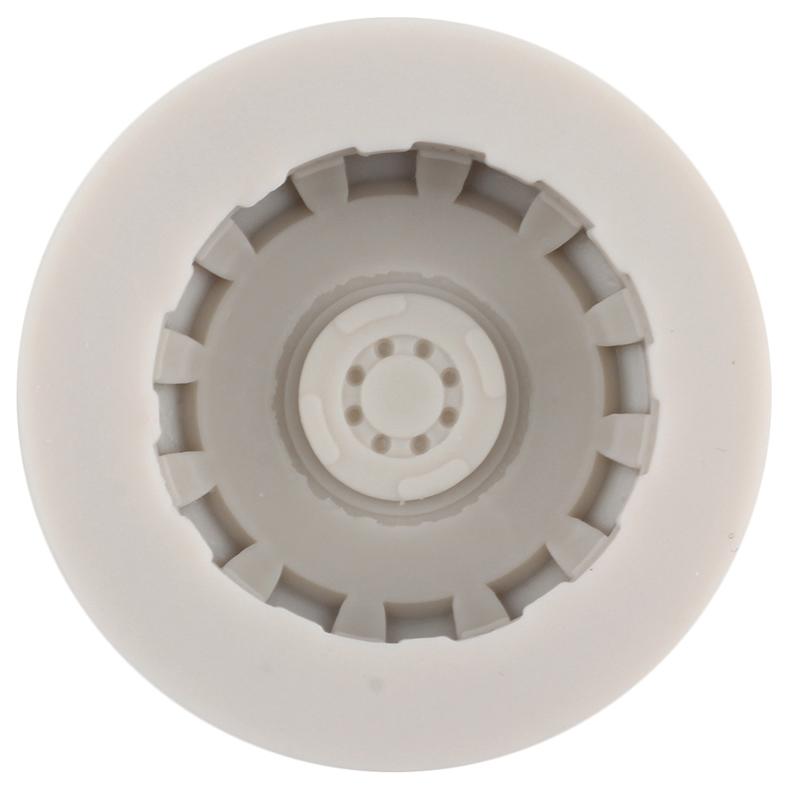 

3D кругла форма для помадки з шини Силіконові форми для колеса вантажівки для прикраси тортів Sugarcraft Топпер для кексів Шоколадні цукерки з гумової пасти Форма з полімерної глини