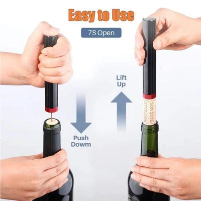 Rotwein Flaschenöffner Luftdruckpumpe Der Traubenwein Flaschenöffner Tragbarer Edelstahlstift Einfacher Korkenzieher