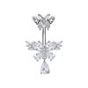 Butterfly Navel Ring For Women Girls Exquisite Zircon  Belly Button Rings Sexy Belly Piercing Body Jewelry Gifts
