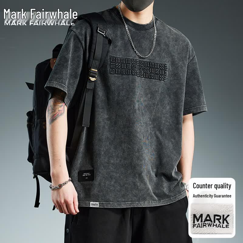 Mark Fairwhale Men s American Retro Heavyweight Cotton T-Shirt XL чёрный