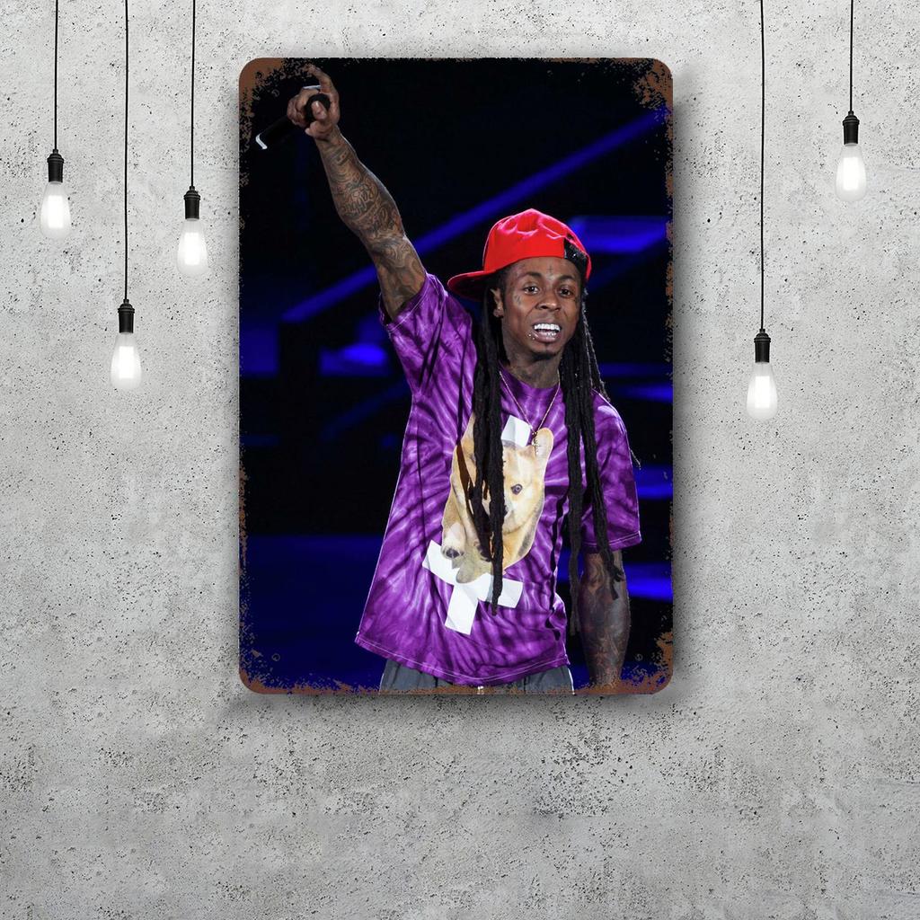 Lil Wayne Vintage Metal Tin Signs Posters Decor Retro Metal Plaque Wall Art Decor for Garage Bar
