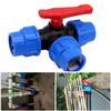Water Pipe Plastic Ball Valve 20/25/32/40/50mm Quick Connect Garden Plastic Valve Water Pipe 3-Way Ball Valve Connector