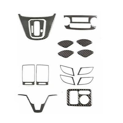 Stylish & Durable Car Interior Trim Kit Carbon Fiber Steering Wheel Cover and Full Interior Trim Suiatble for 2007-2011