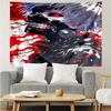 Tokyo Ghoul Druck Wandteppich, Hintergrund, Einfache Montage, Ideal für Schlafzimmer, Büro & Wohnzimmer, mit Ästhetischer Wanddekoration.