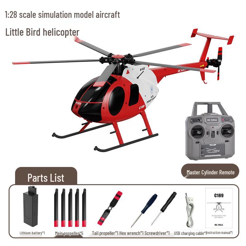 Kubi Bingke C189 Optical Flow Remote Control MD500 Military Helicopter Toy