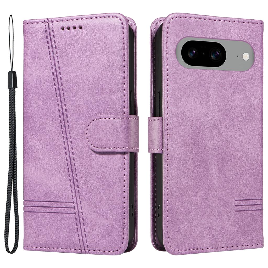 For Google Pixel 8 Case Leather Phone Cover with Wallet and Horizontal Viewing Stand