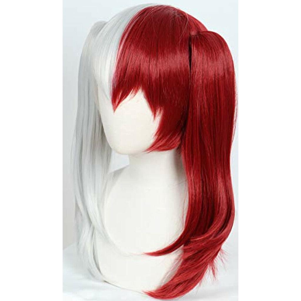 red wig ponytail