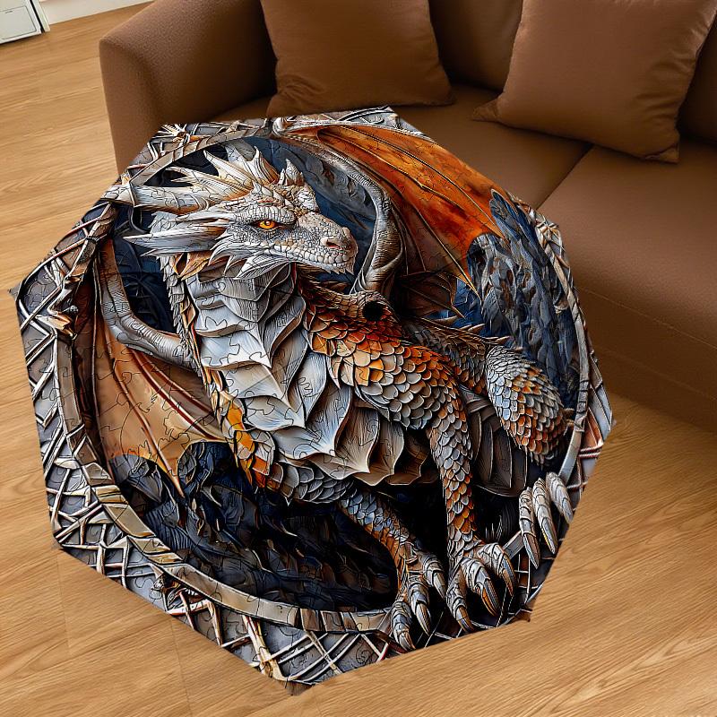 1PC Dragon Puzzle Umbrella-8-Rib Reinforced, Automatic Open, Lightweight & Durable, Cute Fashion Accessory for Outdoor-P53