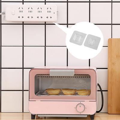 20 Sets Lochfreie Befestigung Klebrige Haken Wandhalterung zum Aufhängen Klebend PVC Router Aufbewahrung Doppelseitig