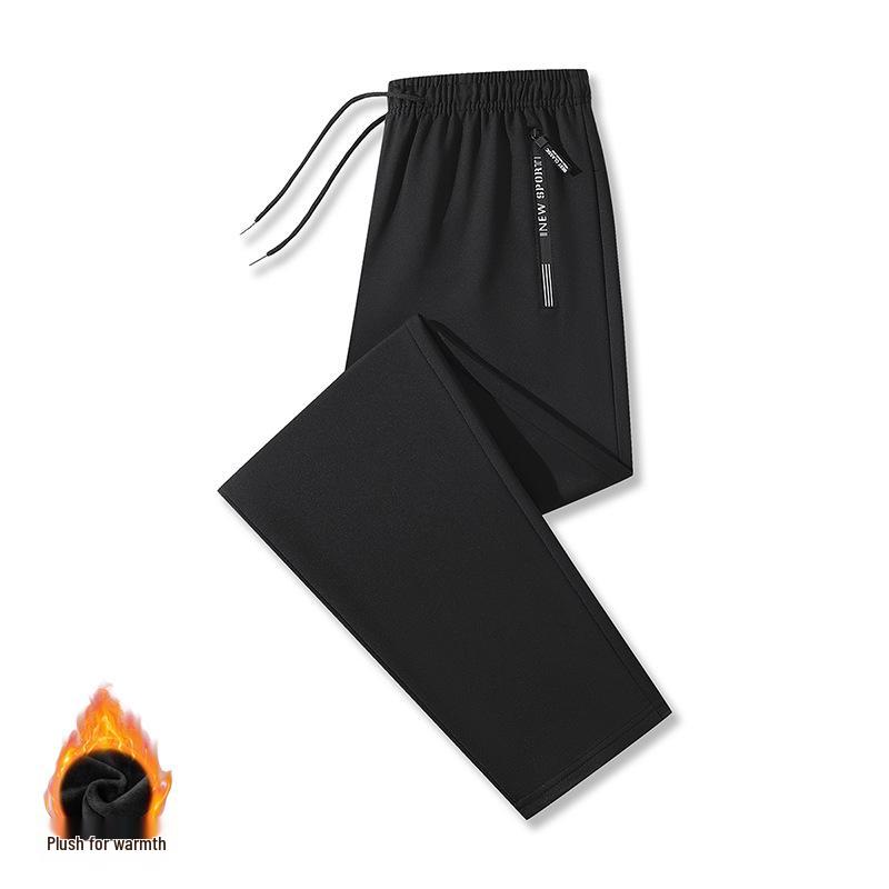 2025 Men's Straight Loose Sports Sweatpants - Versatile Spring & Autumn Casual Plus Size Pants