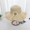 Wide Brim Bohemian Straw Hat Spring Summer Women's Sun Hat Trendy Folding Straw Hats  Vacation