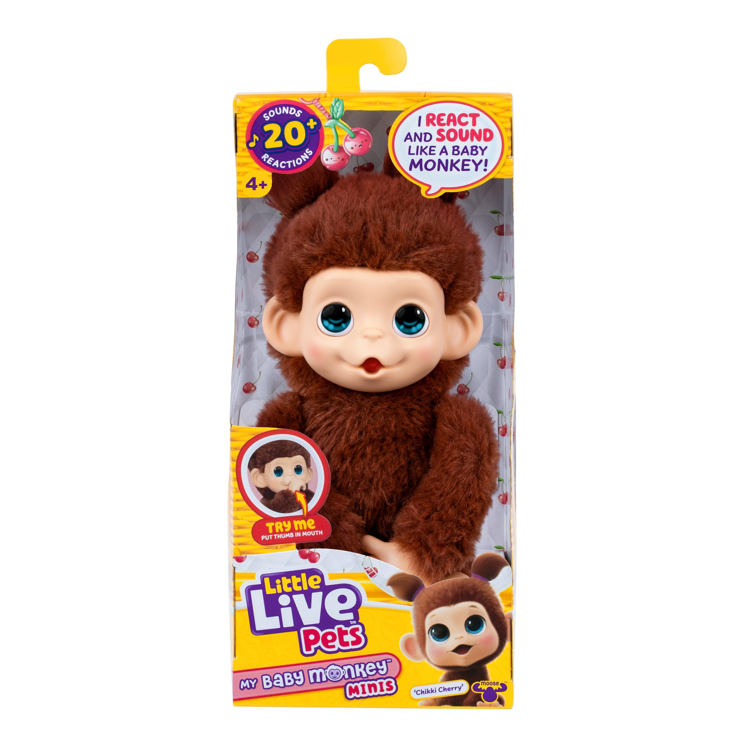 Little Live Pets Мой Малыш S3 Мини Обезьянка Одиночная Упаковка Курица Вишня