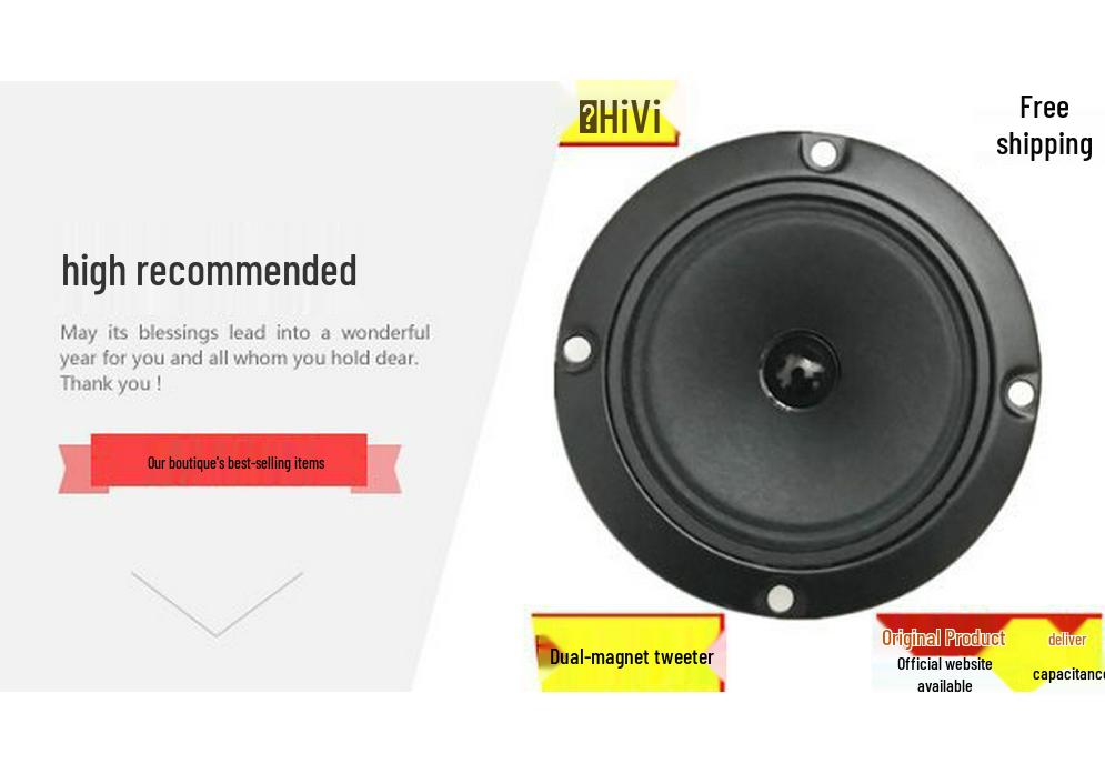 Hivi KL3.4-1 Audiophile Dual Magnet 3-inch KTV Tweeter