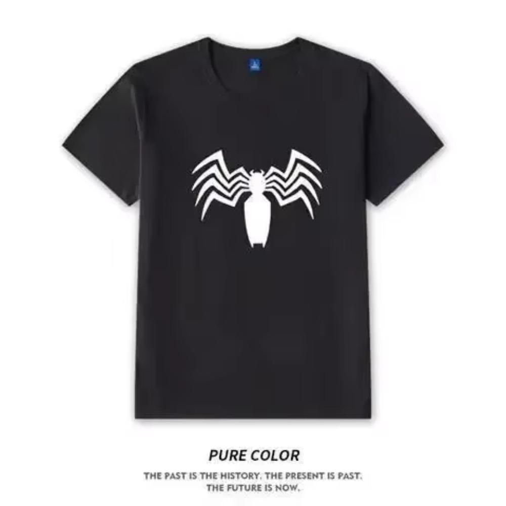 2024 New  T-shirt Men's Venom Print Cotton Tshirt Spiderman Summer Short Sleeved Clothes Y2k Fashion Daily Tees Tops