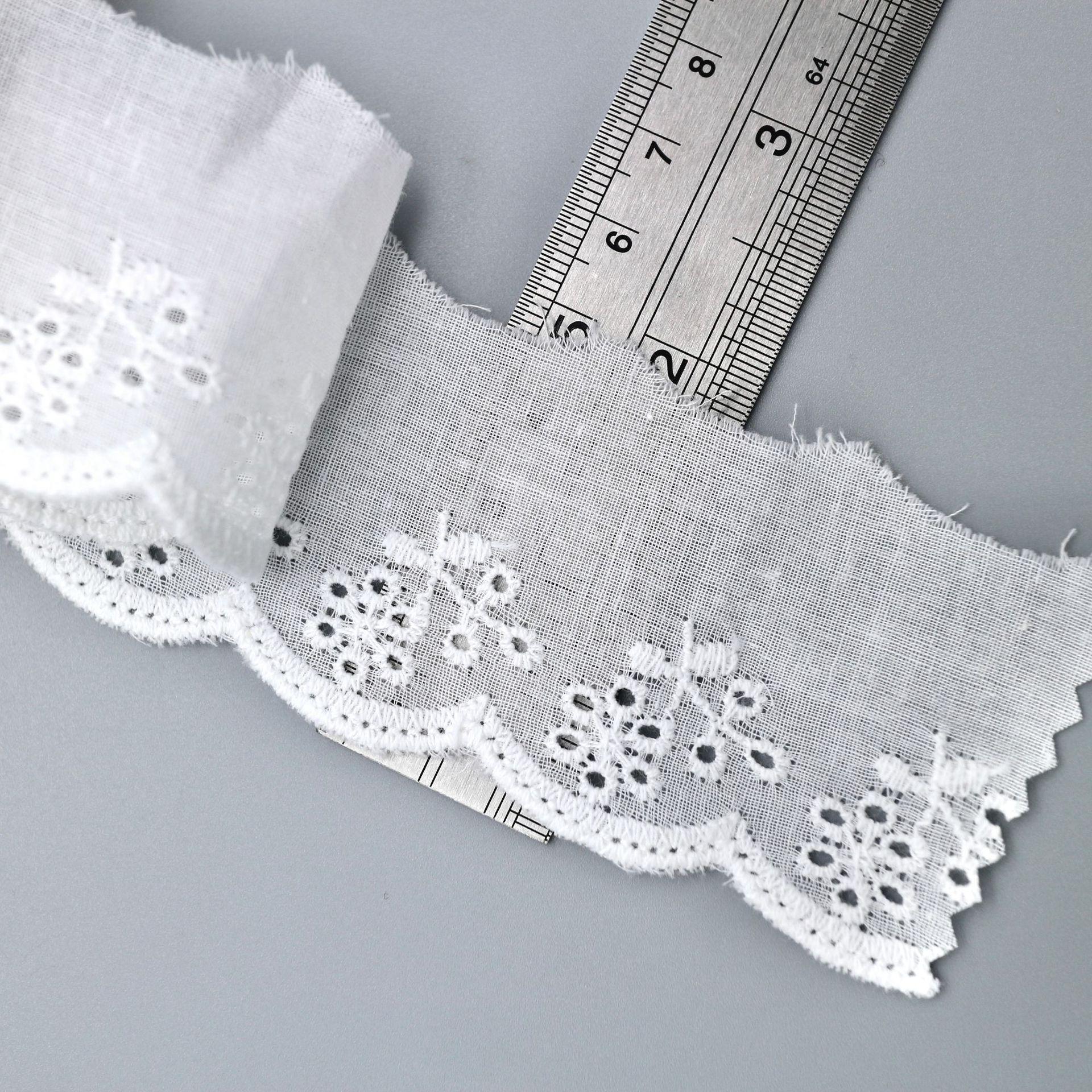 Вышивка Кружево, Хлопковое Кружево Аксессуары для Одежды Кружевная Вышивка Ажурная Маленький Цветок Кружево со Штрих-кодом BH2411