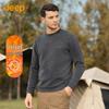 Men's Embroidered Fleece-Lined Pullover Sweater