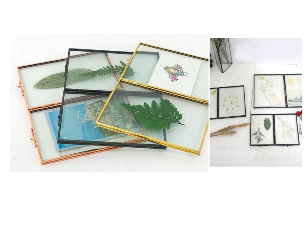 Nordic Foldable Double-Sided Glass Photo Frame & Certificate Holder