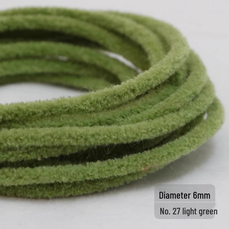 Chibi Maruko-chan Colorful 6mm Wool Chenille Stems for DIY Dragon Doll & Bouquet Crafting
