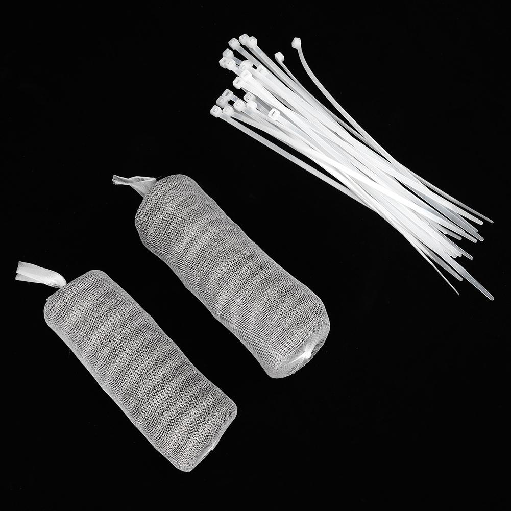 24Pcs Filter with 24Pcs Cable Ties Stainless Steel Washing Machine Lint Traps Cleaning Tools