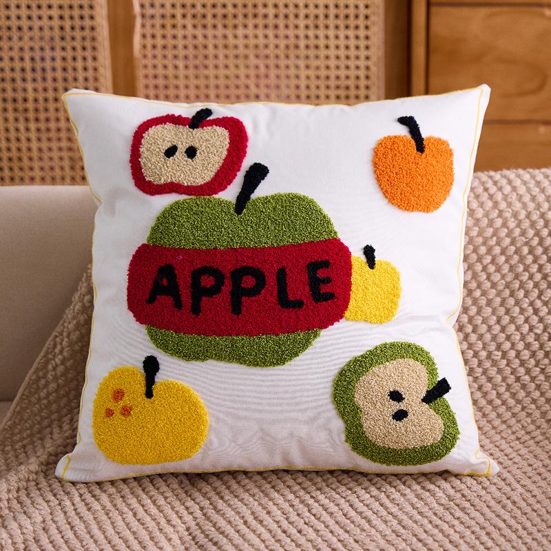 Embroidered Towel Cushion Pillow, Dropshipping, Ins-style Sofa Pillow, Home Bedside Cushion