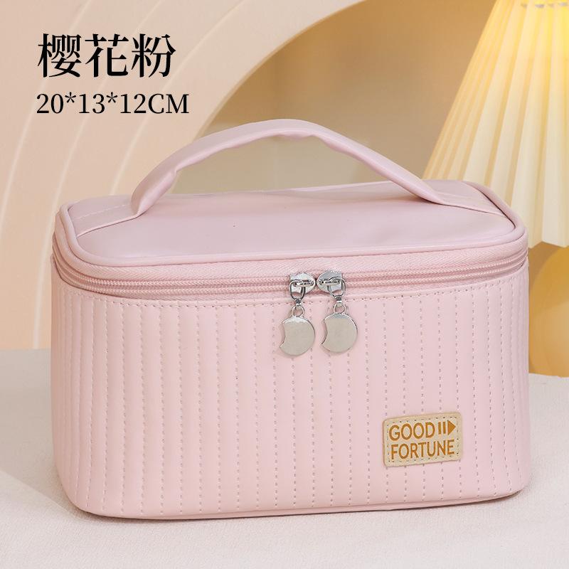 

Cosmetic Bag Handheld Wash Bag Travel Large Capacity Storage Bag Cosmetics Portable Storage Bag розовый