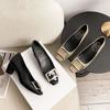 European New Women Shoes Modern Pumps OL Patent Leather Casual High Heels Shoes Daily Dress Shoes