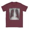 Skelett Brustkorb Röntgen Herren T-Shirts Lässige T-Shirts Kurzarm O-Ausschnitt T-Shirt Baumwolle Große Größen Oberteile