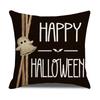 Pumpkin Cart Linen Pillow Case Halloween Sofa Case Household Products Bedside Cushion