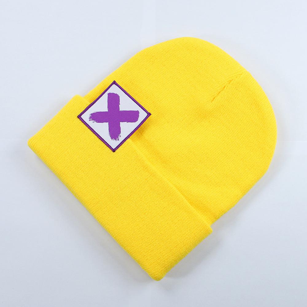 

Fearless K Sante Cosplay Knit Hat - Valorant Inspired Winter Warm Accessory жовтий