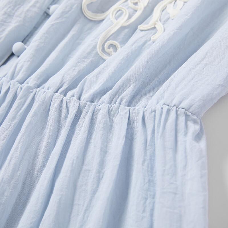 Women's V-Neck Embroidered A-Line Tiered Resort Dress