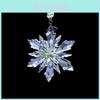 High-grade Crystal Car Pendant Geometric Shape Christmas Snowflake Design Wholesale Supplier