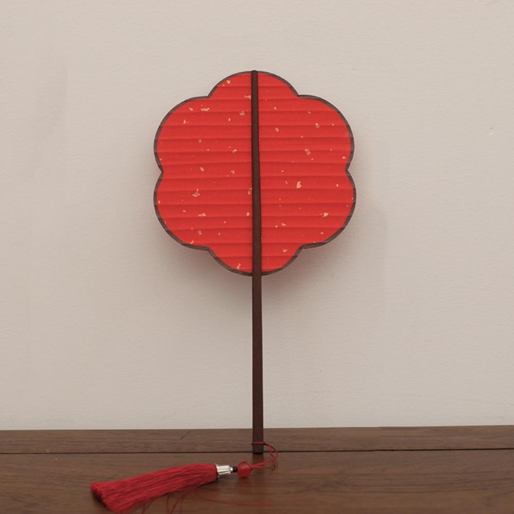 

Paper Hand Cranked Fan Blank Painting Decorative Craft Fan Art DIY Fan Gift Style 10