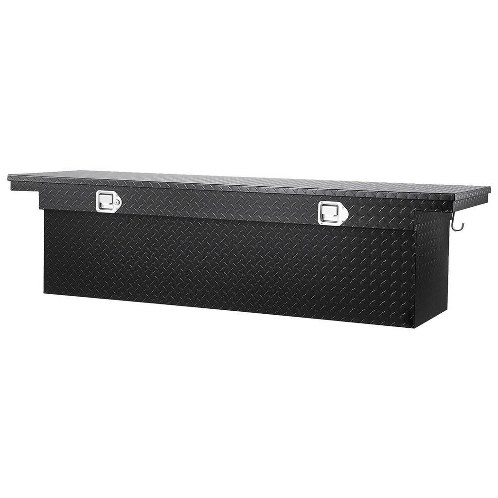 Crossover Truck Werkzeugkasten, 69x20x14 Zoll, Robuster Aluminium-Werkzeugkasten mit Rautenstruktur, Werkzeugkasten für Pickup-Ladefläche, Wohnmobil, Anhänger, Wasserdichte Aufbewahrung