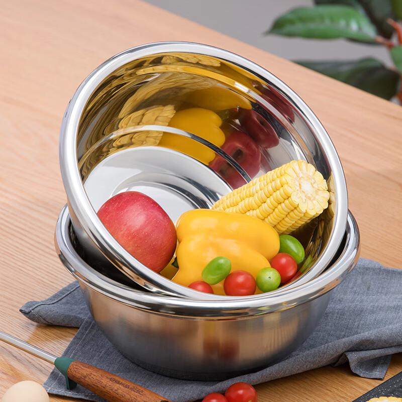 Chahua 20CM Edelstahl-Rührschüsseln (2er-Pack)