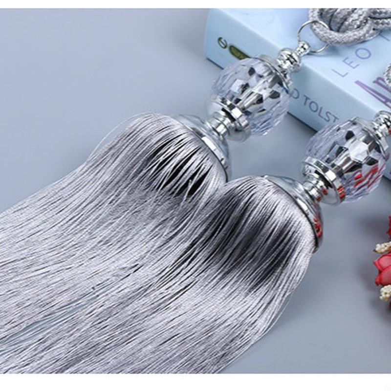 2PCS/Pair Curtain Tiebacks Tassel Beaded Ball Window Strap Home Decor  Curtain Clips Curtain Buckle