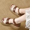 Muffin Platform Sandals Women's New Summer Wear Fashion Women's Shoes Light Leather Shoes Soft Soles Not Tired Feet