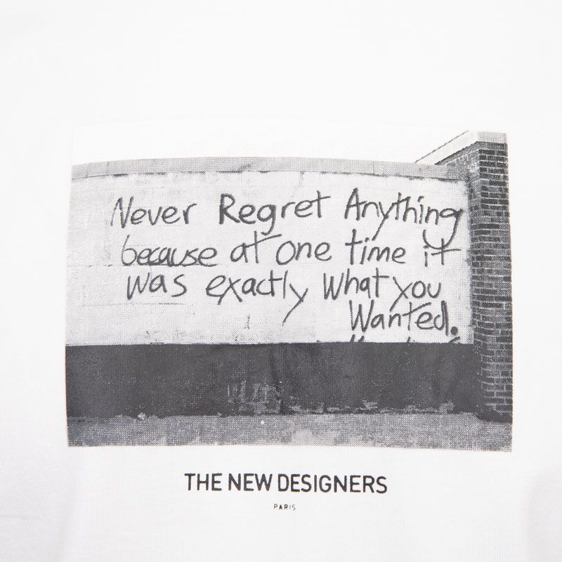 Men's White Quote Print T-shirt THE NEW DESIGNERS