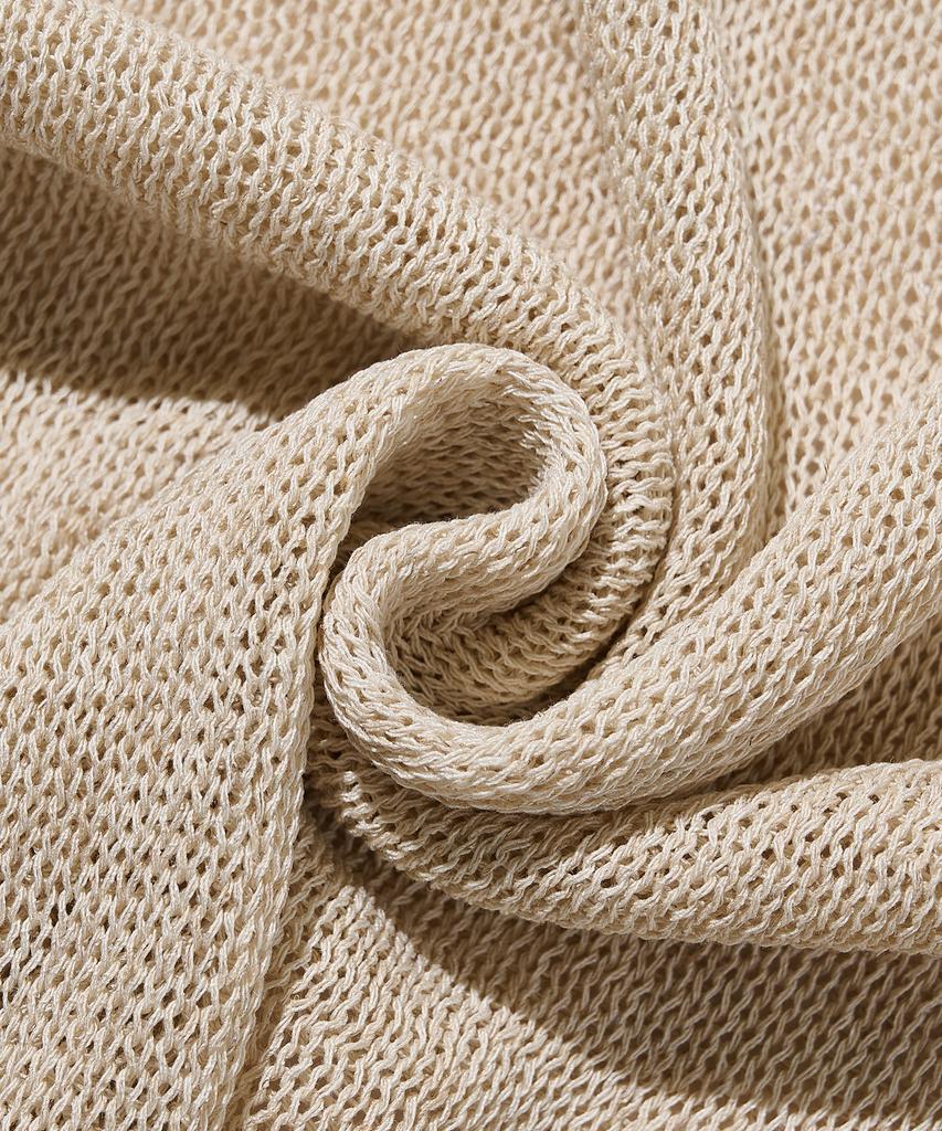CARGOBROS FOR WOMAN Loose Punching Summer Knit (Oatmeal)