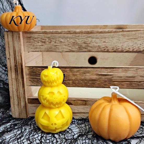 Silicone Candle Mold DIY Pumpkin for Halloween, Handmade Scented Making Mold, Gypsum Crafts Casting Cement Clay Epoxy Resin Reusable