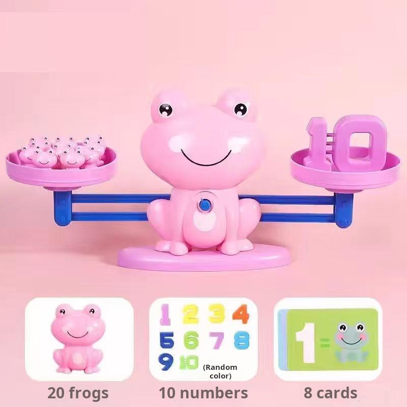 Frog Math Balance Scale Educational Toy for Kids Number Learning And Counting Montessori Interactive Toy for Ages 3-6