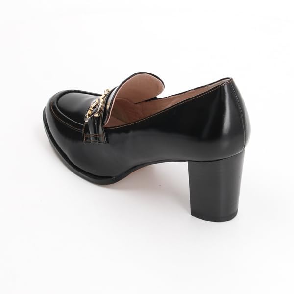 Lanvin en Bleu Bit Loafers Black Size E Women's Heel-Up 2808, Glass, 24.5 cm,